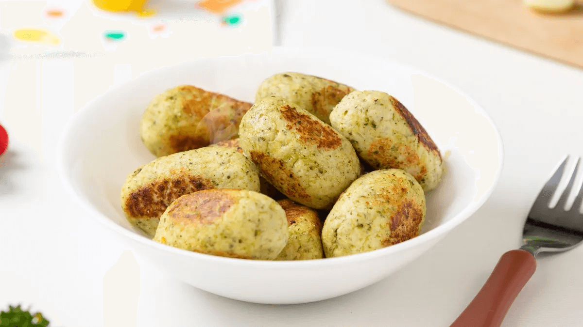 Broccoli och ostkroketter.