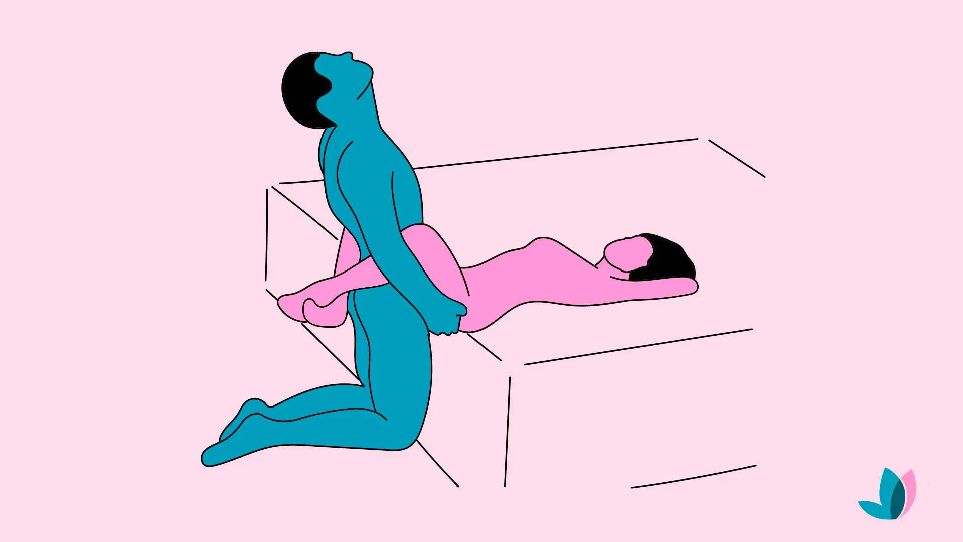 Postura sexual al borde de la cama.