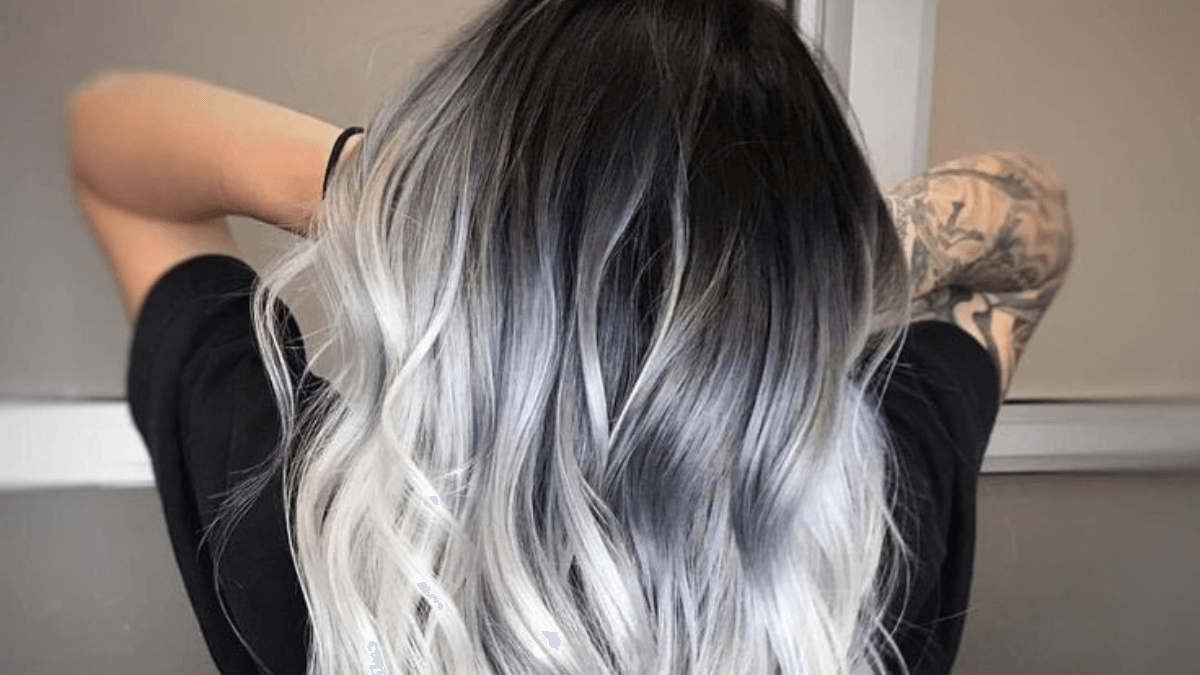  Balayage platinado.