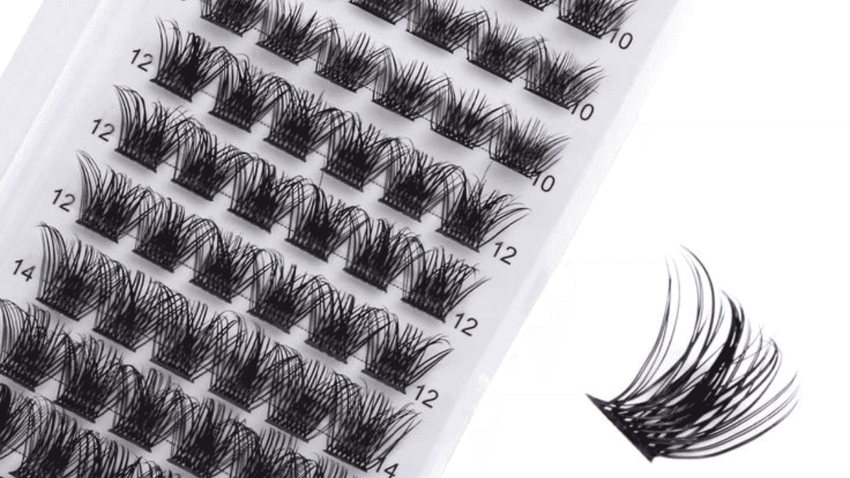 Pestañas individuales en grupo.