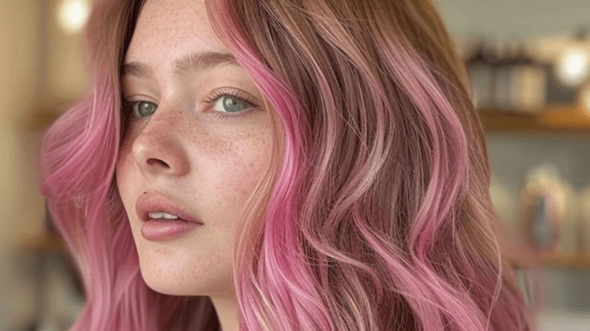 Mechas rosadas.