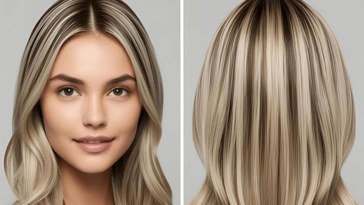 Mechas babylight rubio cenizo.
