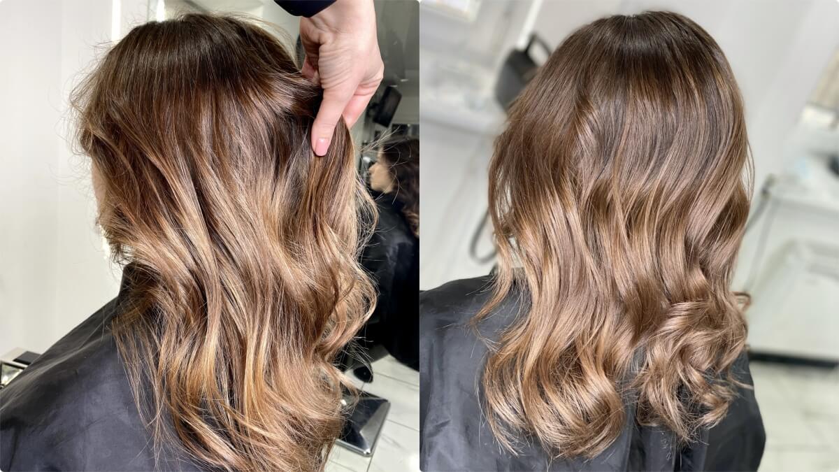 Mechas melting caramelo