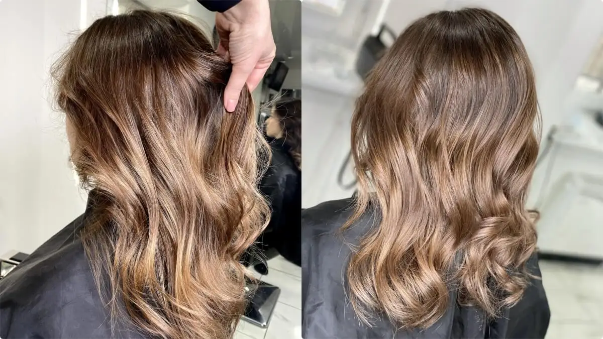 Mechas melting caramelo