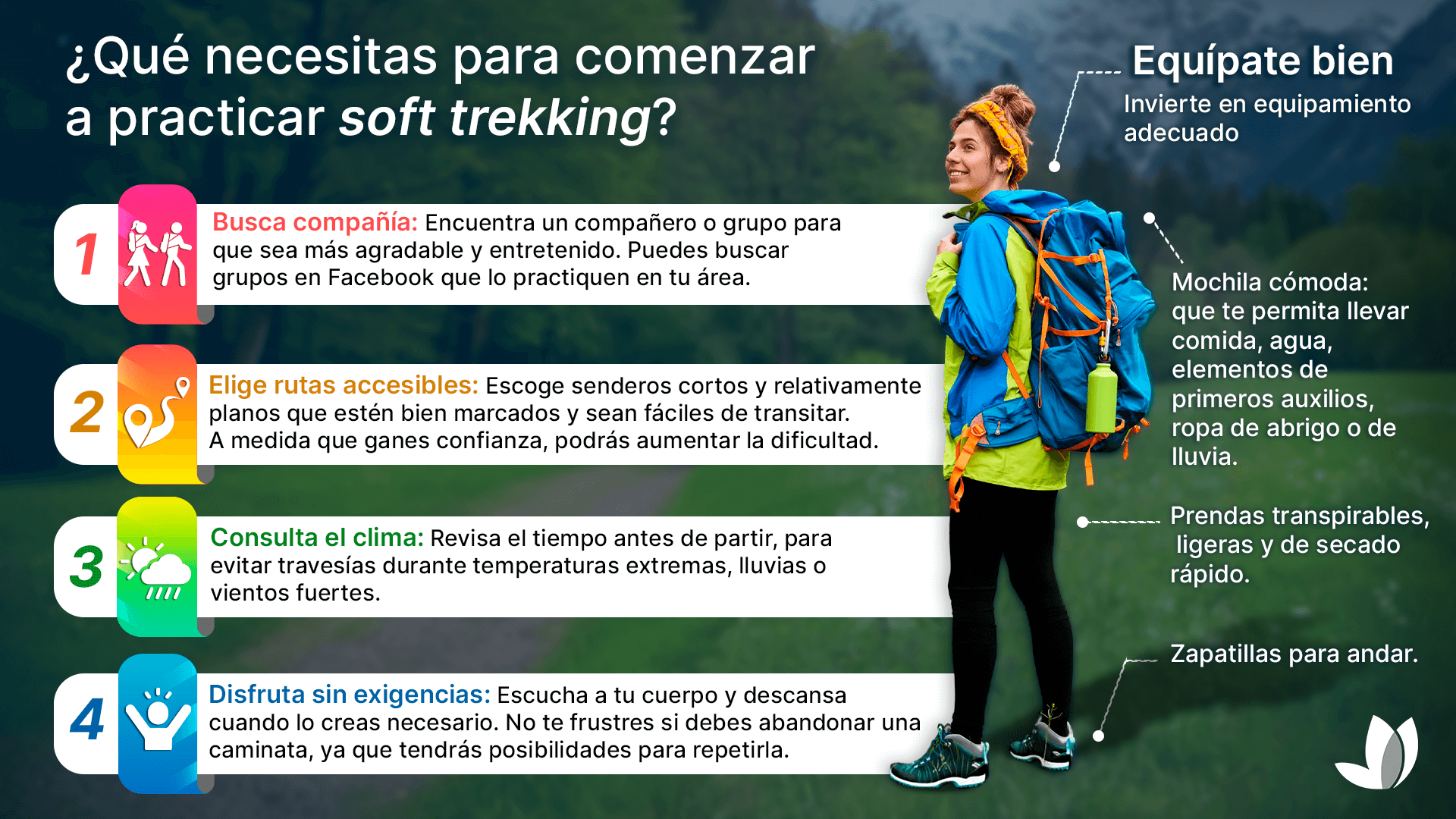 ¿Qué necesitas para comenzar a practicar soft trekking?