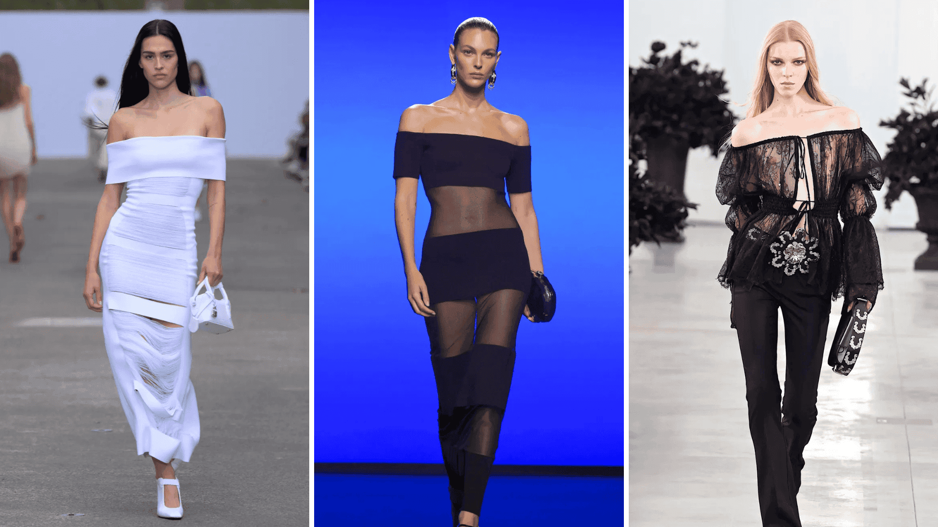 Looks atrevidos con escote Bardot.