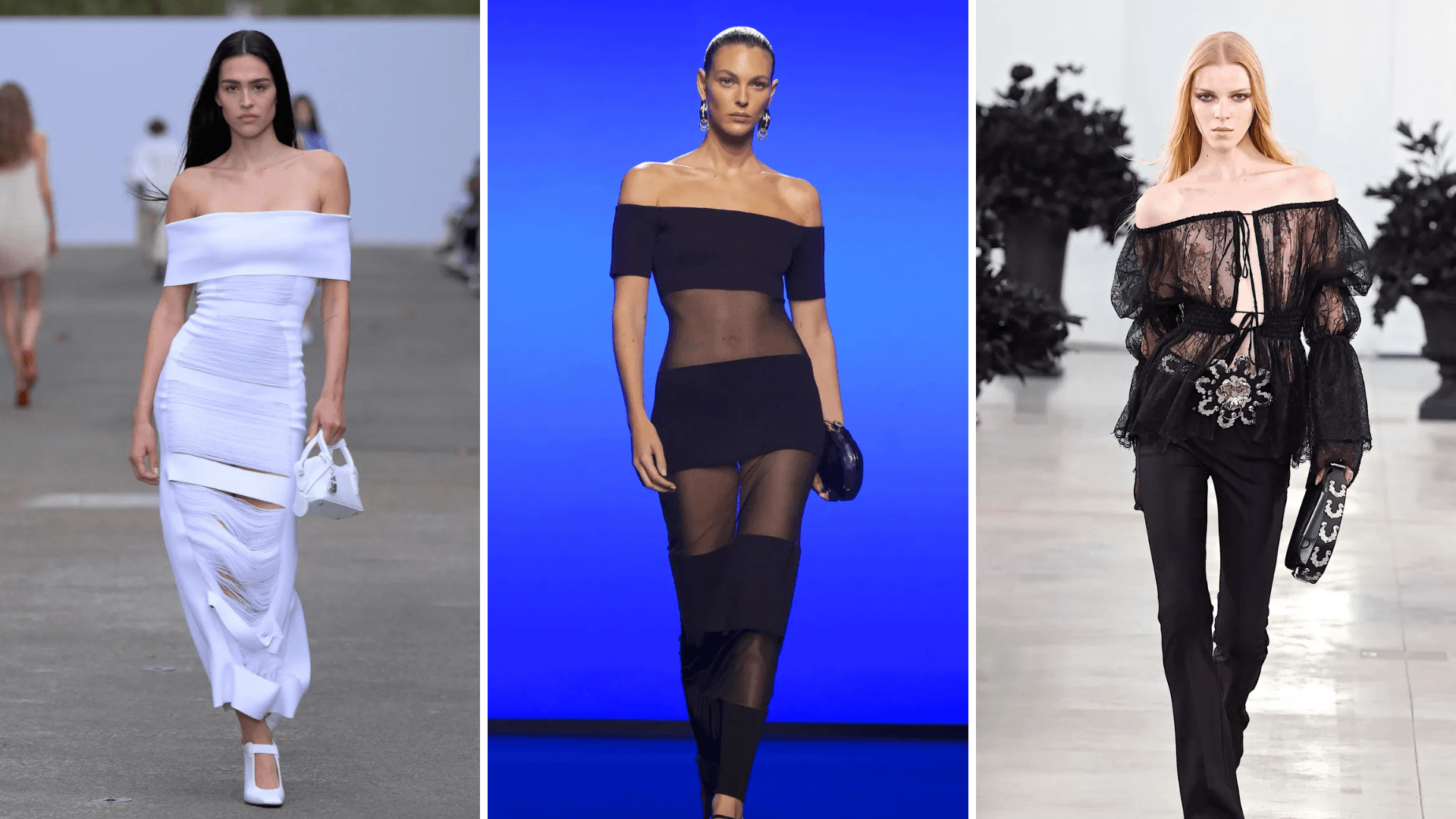 Looks atrevidos con escote Bardot.