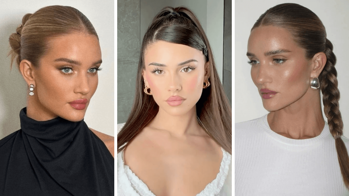 Mujeres con peinados representativos del estilo clean girl.