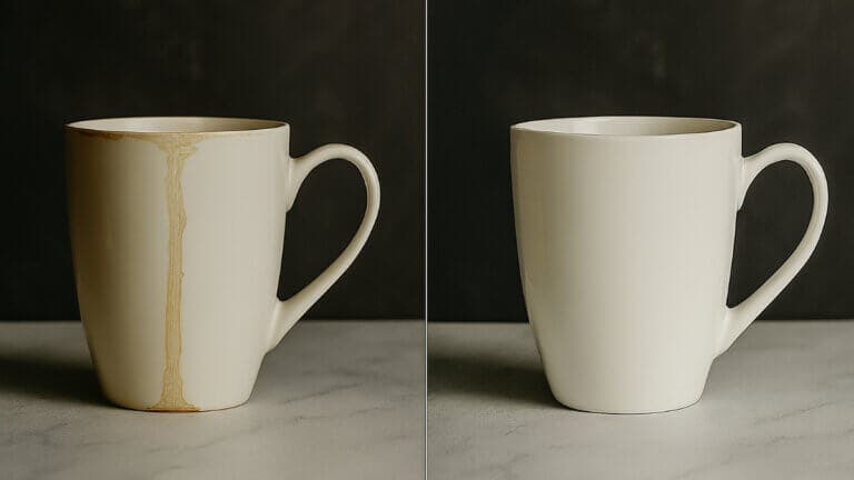 El secreto para quitar las manchas de café o té de las tazas y dejarlas como nuevas