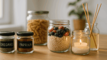 7 ideas útiles para reutilizar frascos de vidrio y darles una nueva vida