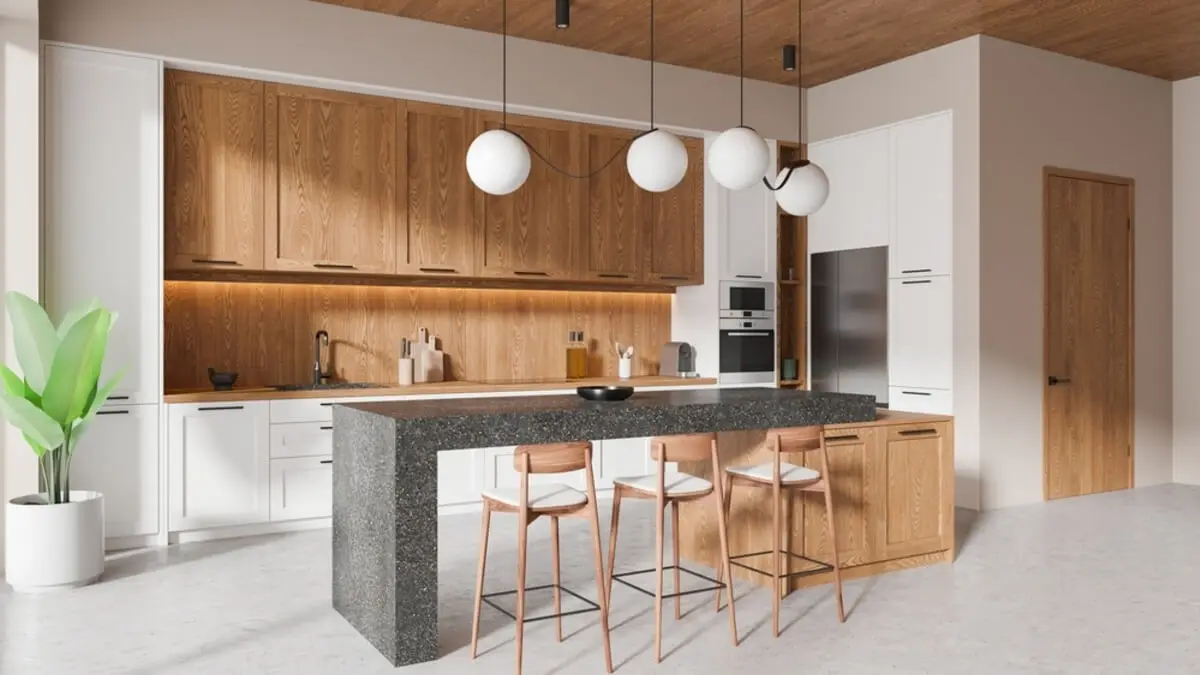 Cocina con decoración minimalista