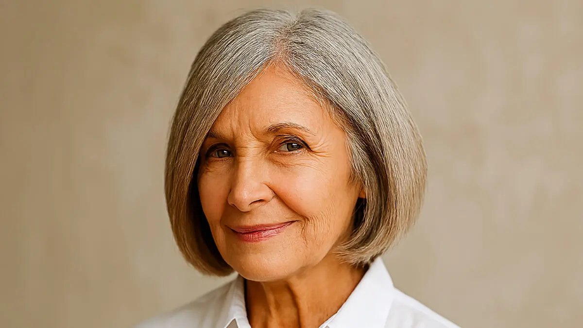Corte de pelo bob en ángulo.