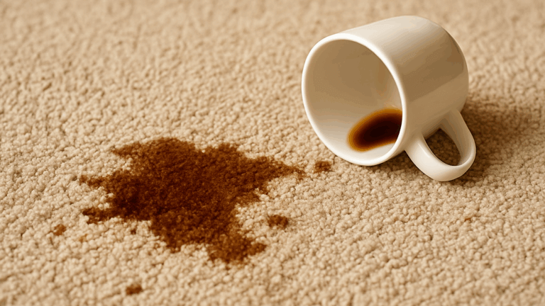 El truco casero que borra las manchas de café de la alfombra en minutos