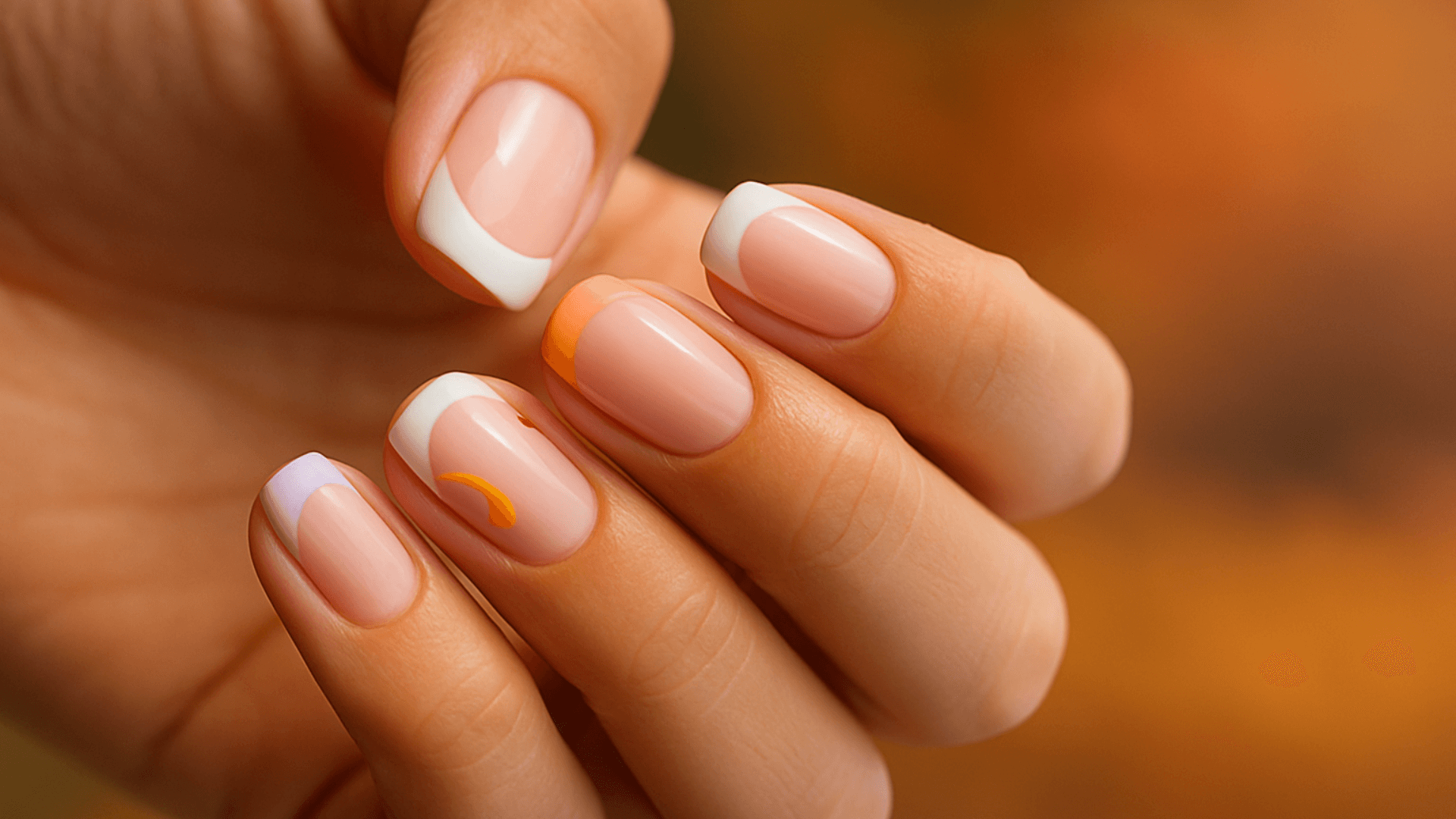 Manicura francesa.
