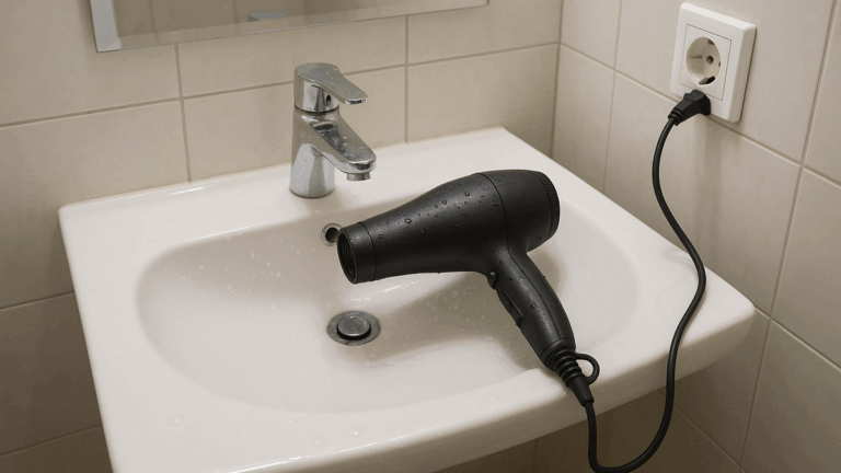 5 errores al usar planchas y secadores en el baño que ponen en riesgo tu seguridad