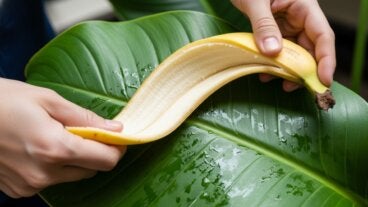 ¿Deberías usar cáscaras de plátano para limpiar las hojas de las plantas?
