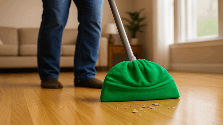 El truco del paño húmedo para barrer sin levantar polvo (y evitar alergias)