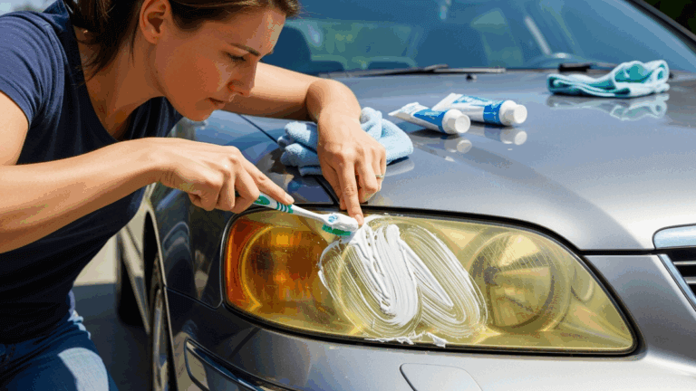 Faros del coche opacos: cómo usar pasta dental para blanquearlos (temporalmente)