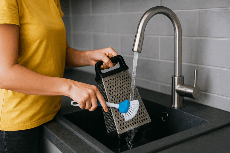 Cómo limpiar el rallador sin cortarte ni dejar restos entre los agujeros