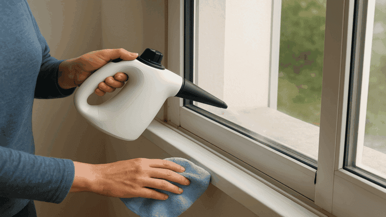 El truco del vapor para limpiar los rieles de las ventanas sin esfuerzo (y sin químicos)
