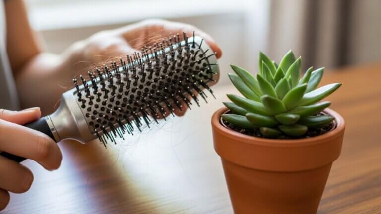 ¿Qué pasa cuando abonas tus plantas con el cabello que queda en el cepillo?