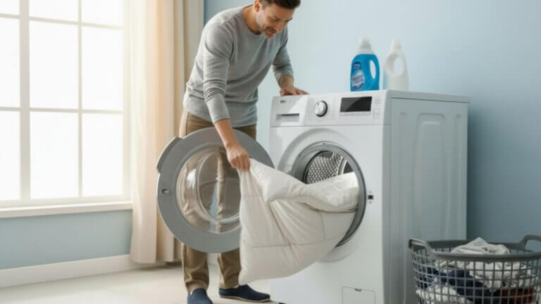 Cómo lavar y cuidar la ropa de cama voluminosa: edredones, nórdicos y almohadas