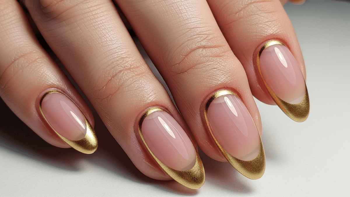 Francesa invertida con tonos metálicos.