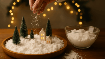 Aprende a hacer nieve falsa en casa para decorar tus belenes y el arbolito