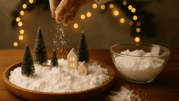 Aprende a hacer nieve falsa en casa para decorar tus belenes y el arbolito