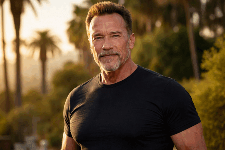 Arnold Schwarzenegger, actor, “No puedes subir la escalera del éxito con las manos en los bolsillos”