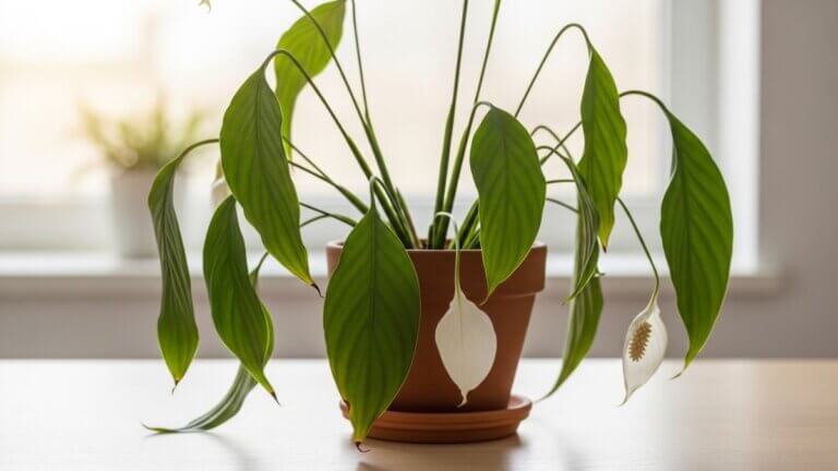 6 errores que hacen que tu espatifilo esté triste y caído (y cómo solucionarlo)