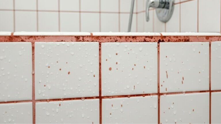 ¿Qué es esa mancha rosa en las juntas de la ducha? Cómo eliminar la Serratia marcescens de tu baño