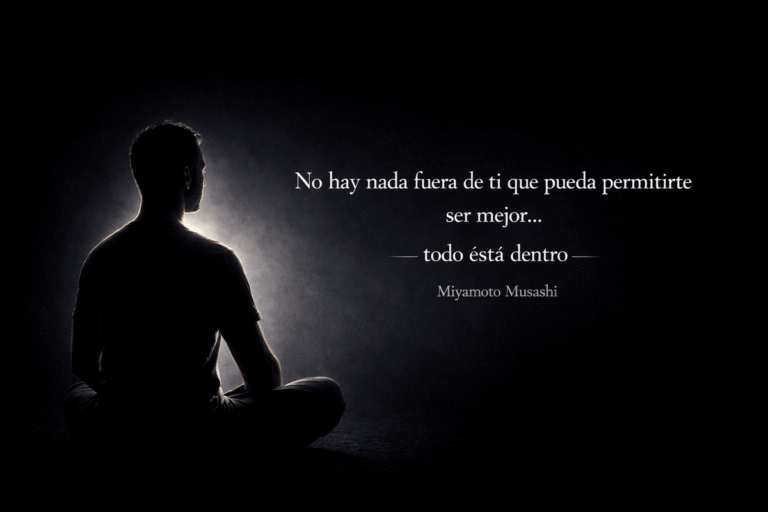 Miyamoto Musashi, espadachín japonés: “No hay nada fuera de ti que pueda permitirte ser mejor… todo está dentro”