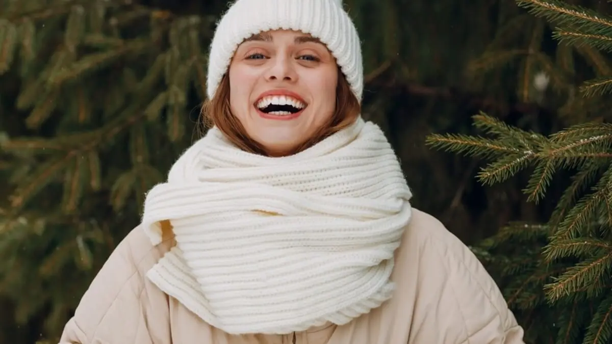 Bufanda con puntas escondidas