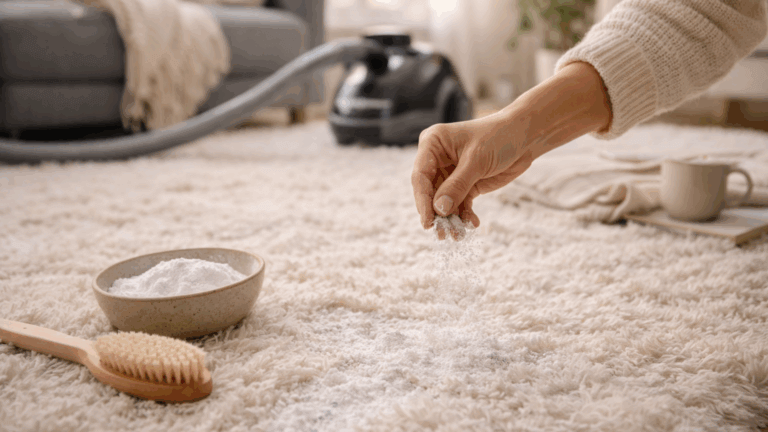 Guía para limpiar una alfombra de pelo largo en seco sin químicos agresivos (ni mojarla en invierno)