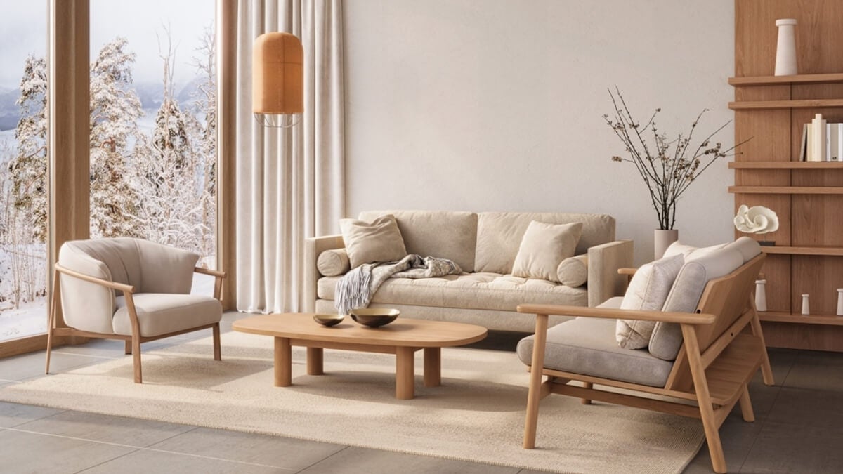 Living con estilo de minimalismo cálido