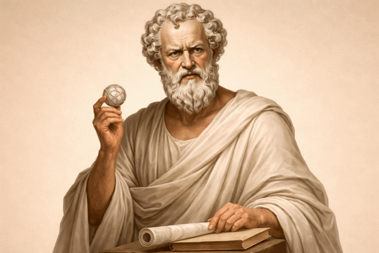 Demócrito, erudito griego: "el deseo desmesurado es la marca de un niño, no de un hombre"