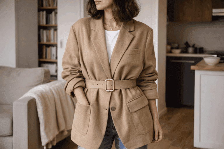 Cómo usar chaquetas oversize sin verte ancha y recta: 6 consejos de estilo