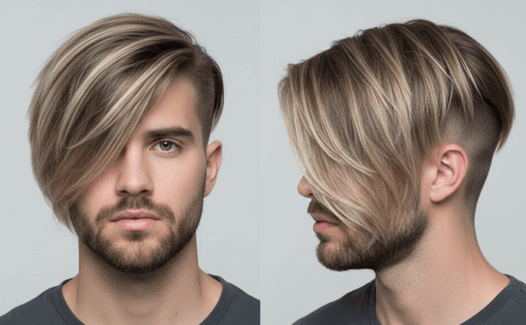 Undercut con flequillo lateral largo