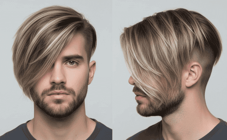 Undercut con flequillo lateral largo
