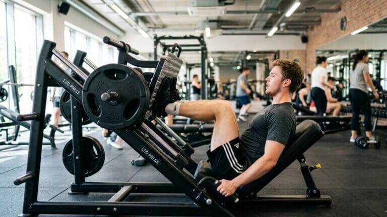 Ejercicios de piernas en el gimnasio