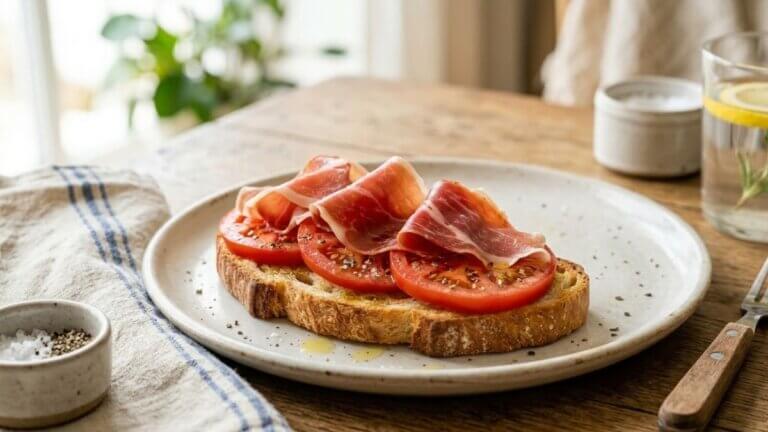 Montaditos con jamón serrano