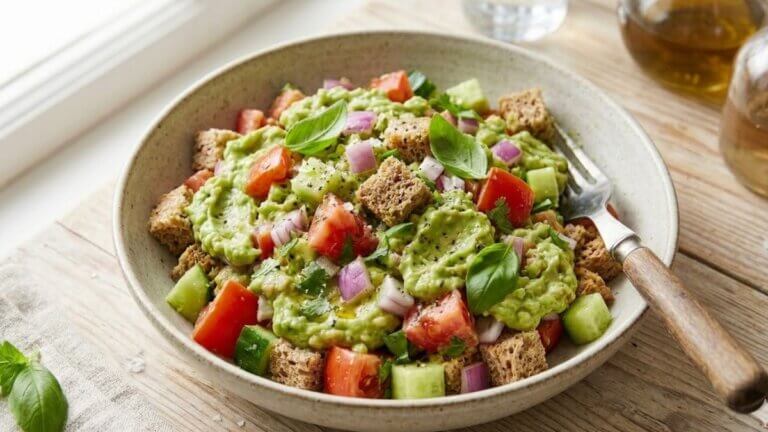 Panzanella de aguacate