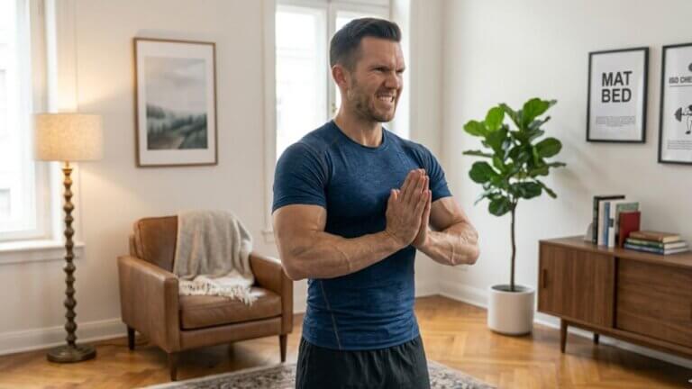 Chest squeeze isométrico