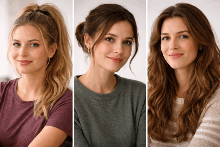 ¿Coleta alta, moño bajo o pelo suelto? Cuál te favorece cuando el cabello está seco y con frizz
