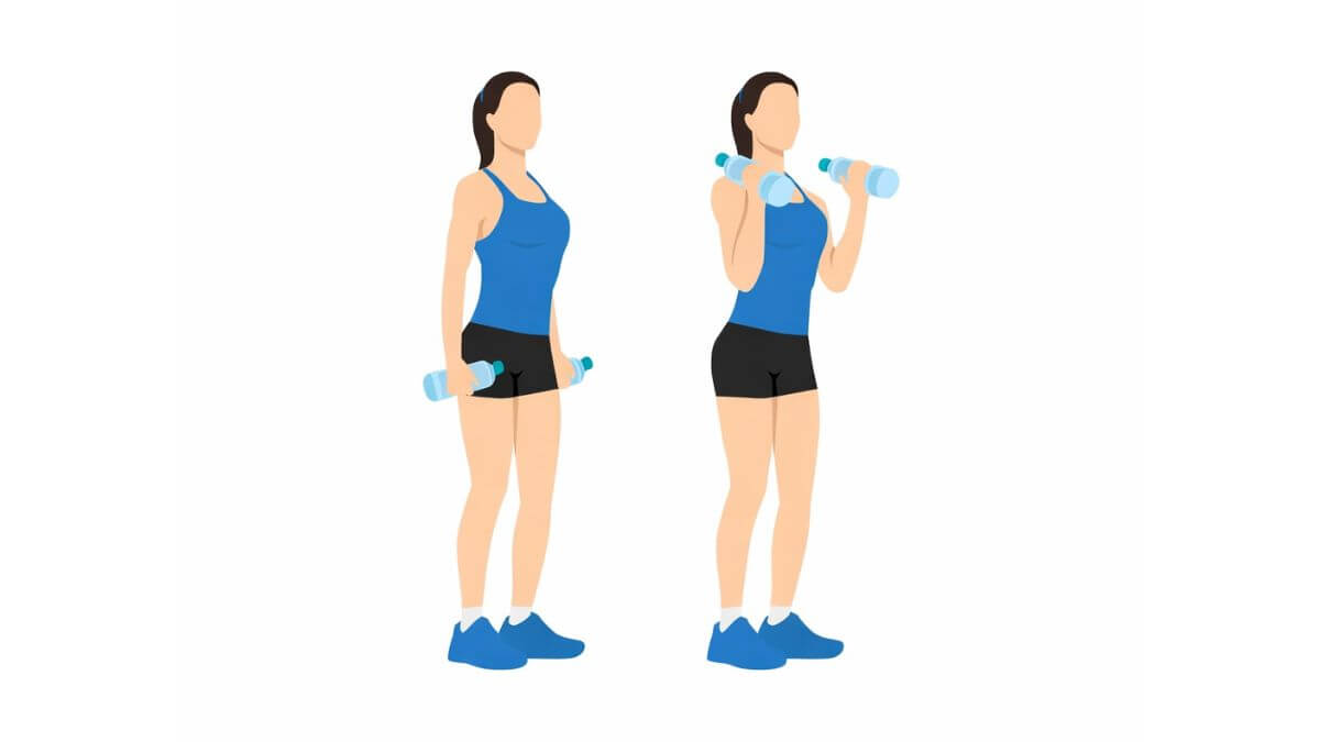 Curls de bíceps con botellas