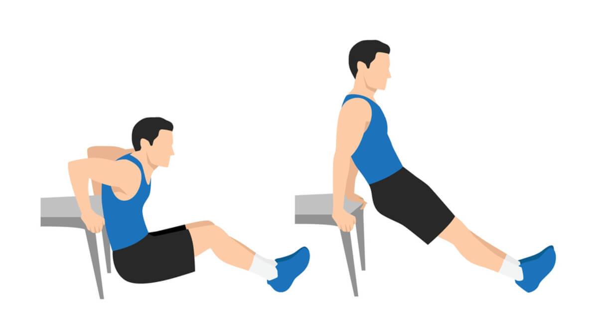 Fondos en silla para tríceps