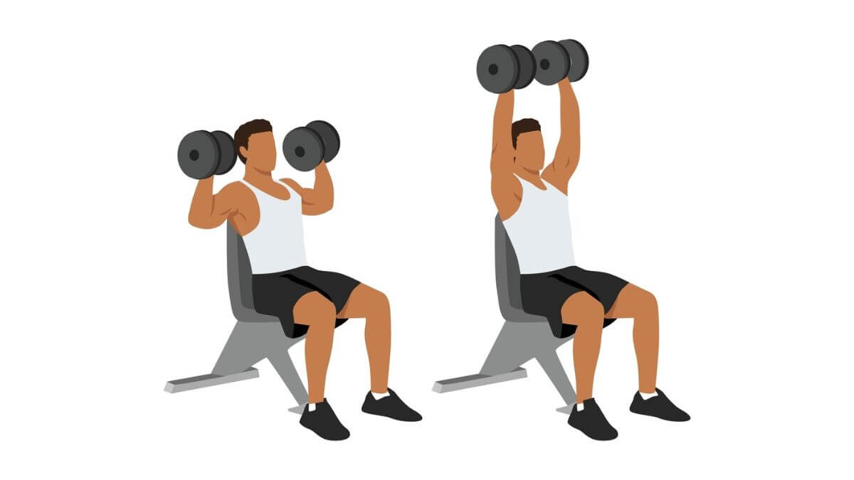 Press de hombros con mancuernas