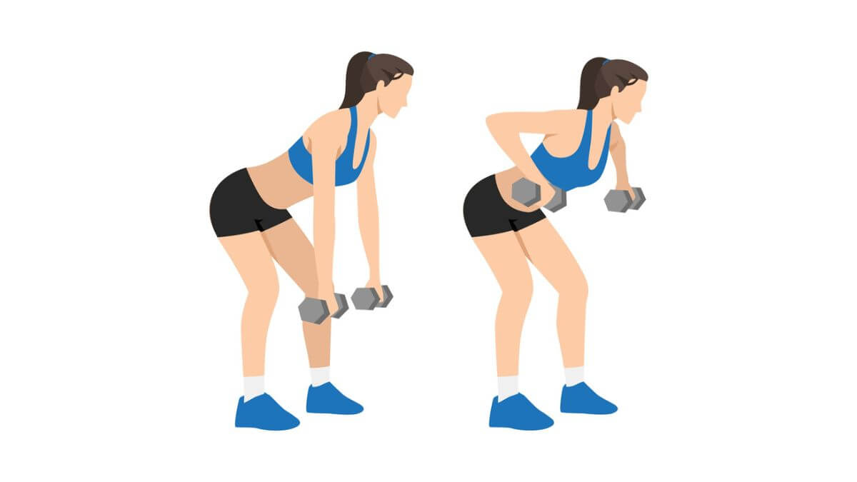 Remo inclinado con pesas