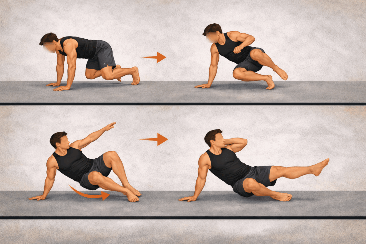 Movimiento Jumping side kick